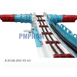 Cкребковый изгибающийся передвижной конвейер модели СПЦ 230-11